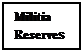 Text Box: Militia Reserves
